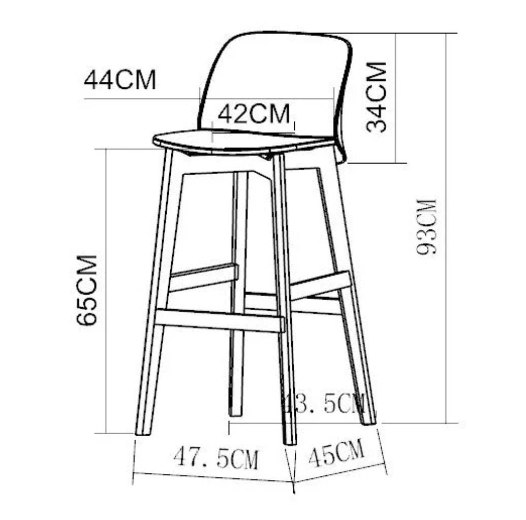 Luxury Wooden Leg Barstool