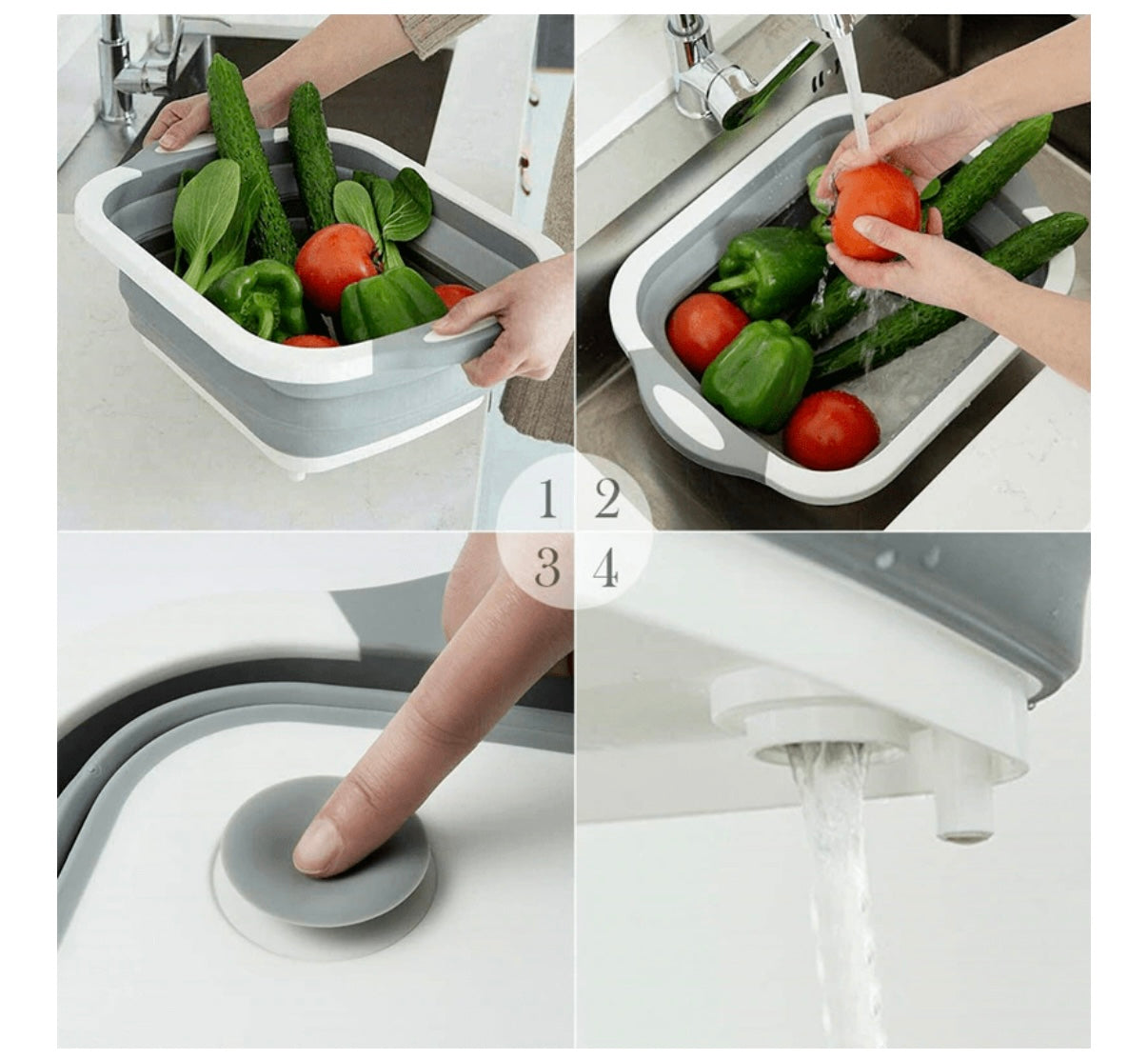 Collapsible Chopping Board with Bowl