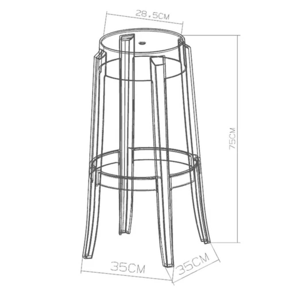 Hard Plastic Barstool