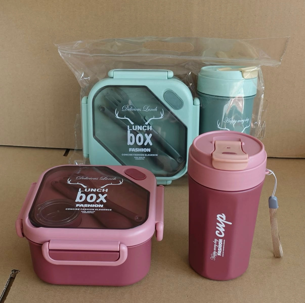 Lunch Box & Water Bottle Set