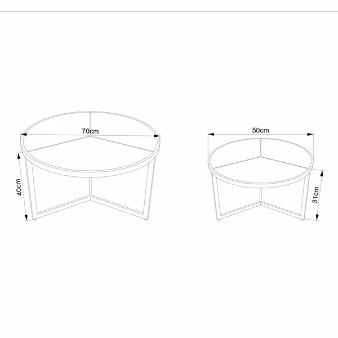 2 Piece Versatile Coffee Tables