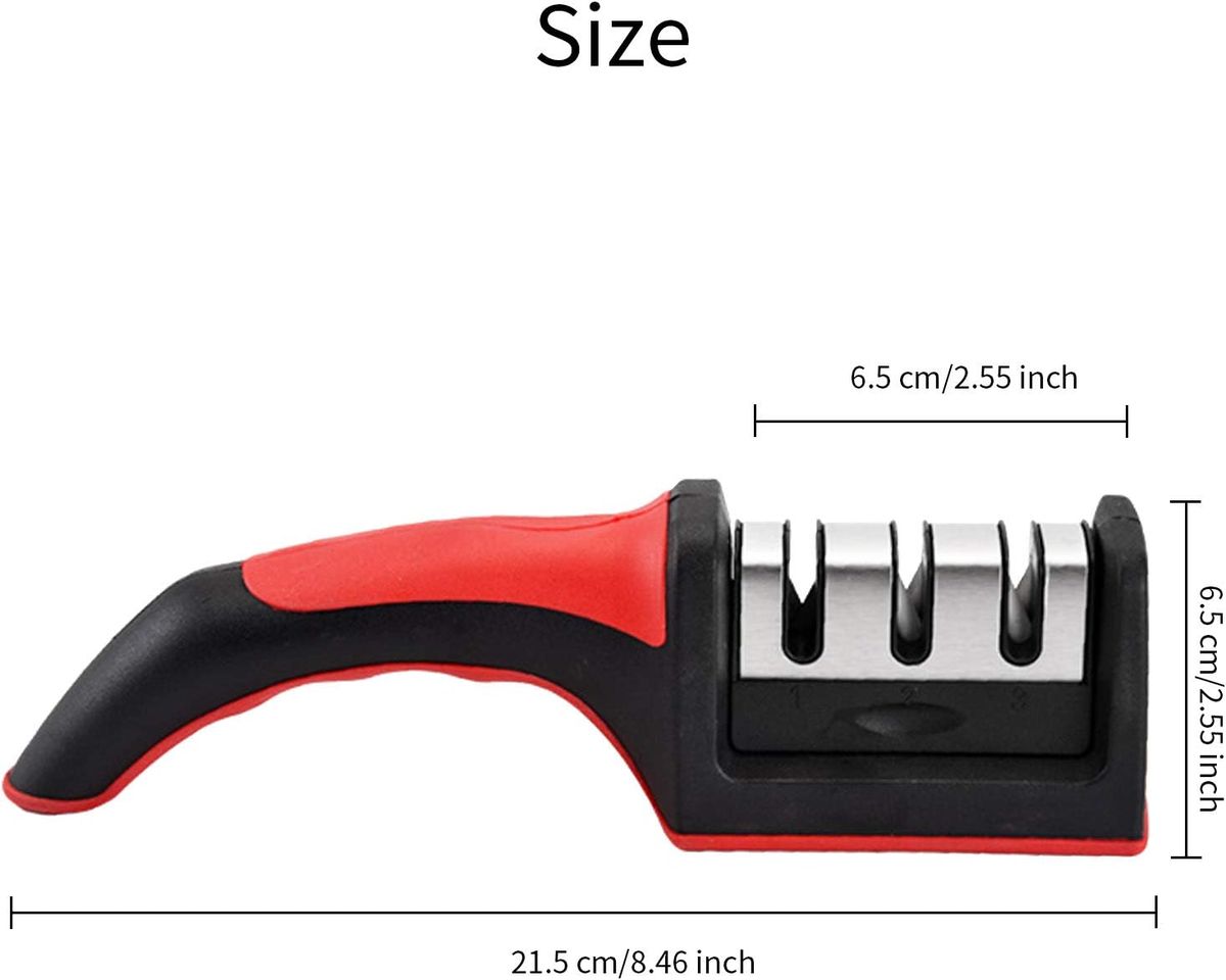 3-Stage knife sharpener for kitchen knives