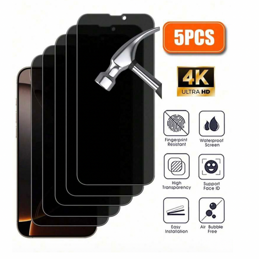 5 Privacy Screen Protector Compatible with iPhone 12 Pro Max, 13 Pro Max, 14 Pro Max & 14 Plus