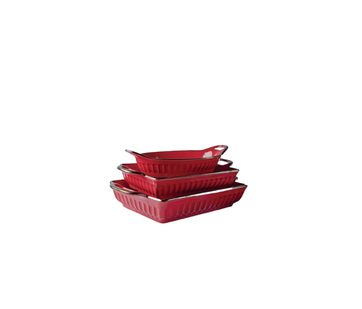 3-Piece Large Fluted Bakeware Set