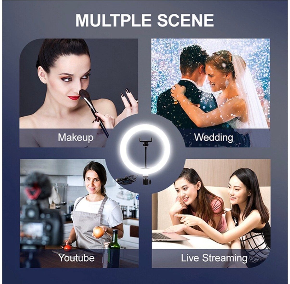 12-Inch LED Ringlight with stand