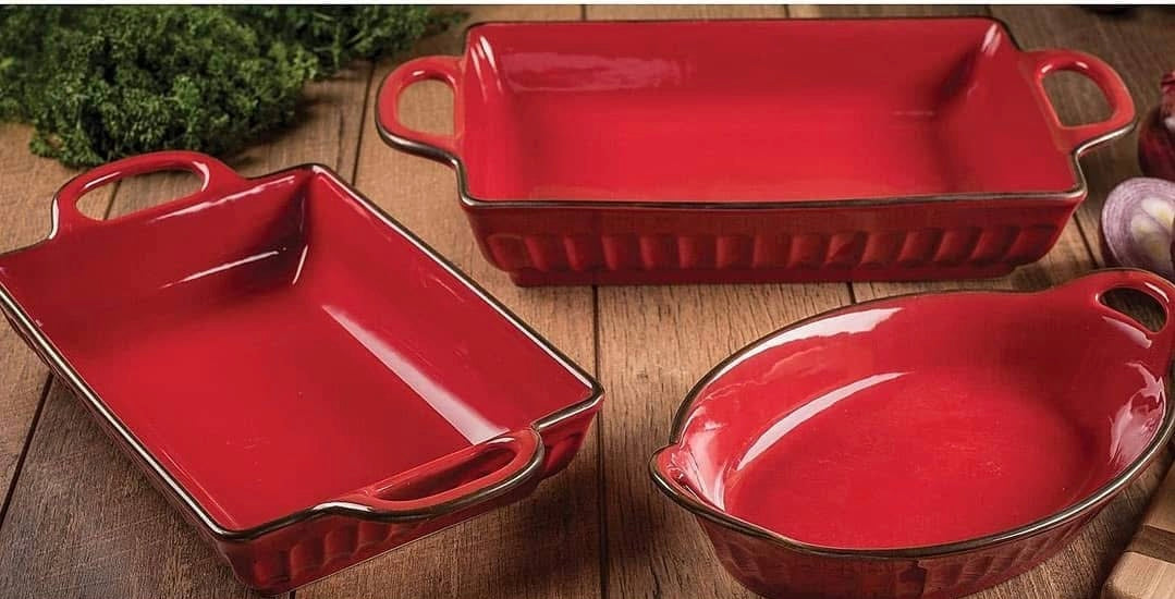 3-Piece Large Fluted Bakeware Set