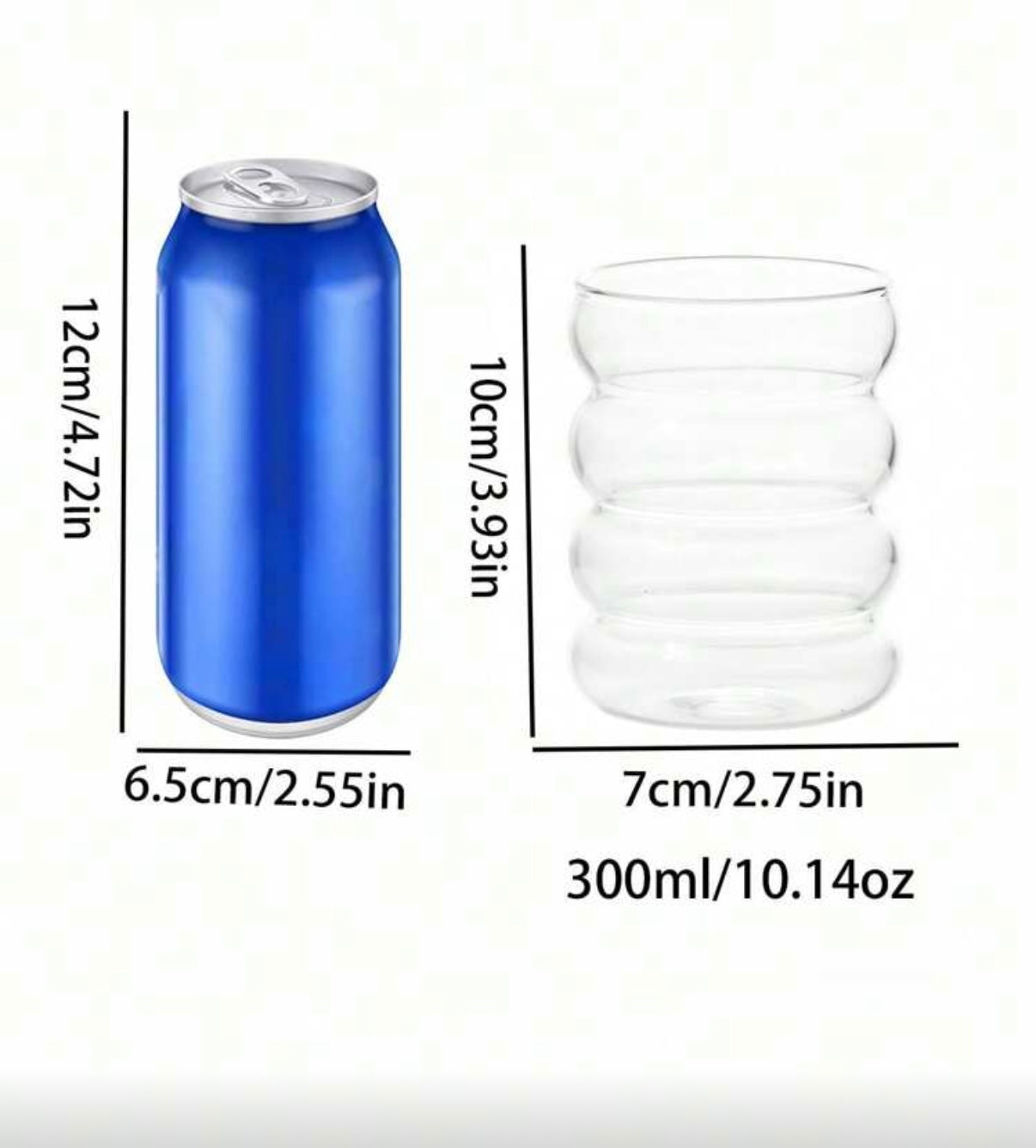 4-Piece Wave Shaped Glass Tumblers
