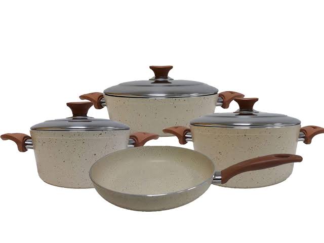 10-Piece Non-stick Granite Coated Cookware Set