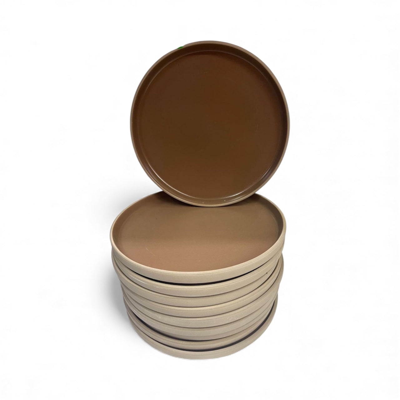 10-Piece Modern Flat Stoneware Dinner Plates