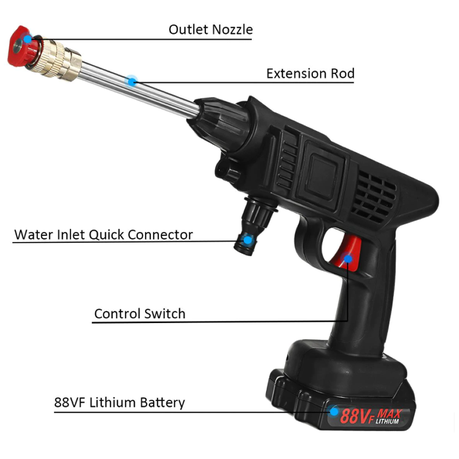 Cordless Handheld Electric Pressure Washer Gun