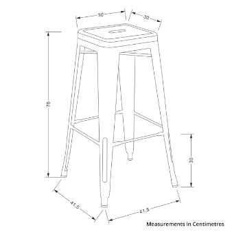 High Chair Metal Barstool