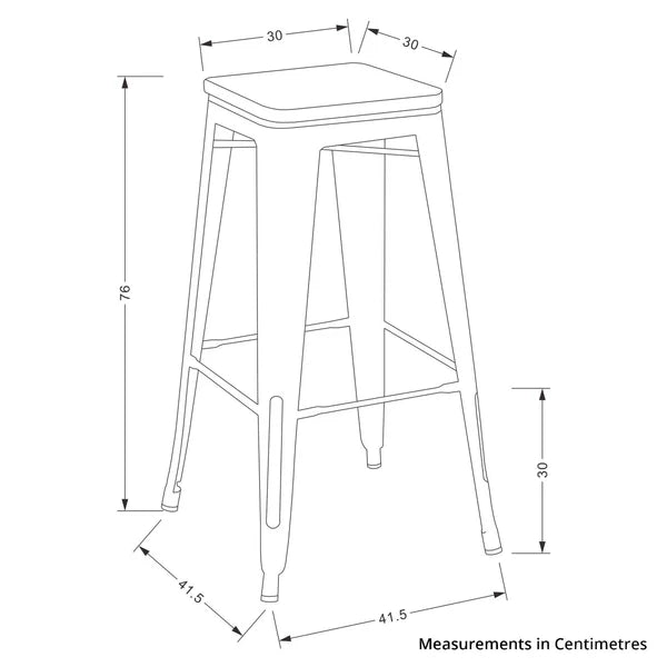 High Chair Metal Barstool
