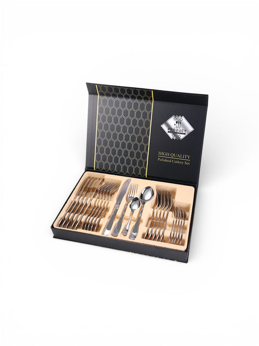 24-Piece Stainless Steel Cutlery Set