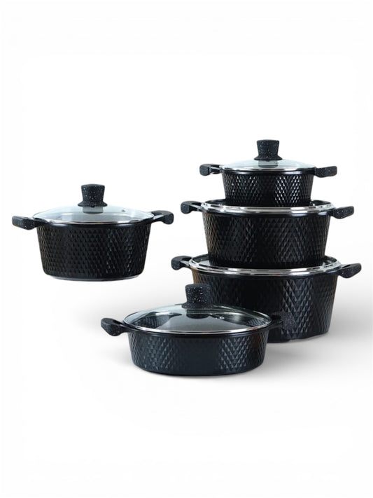 10-Piece Non-Stick Coated Aluminum Cookware Set