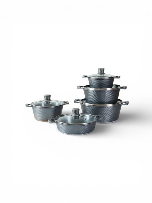 10-Piece Non-Stick Coated Aluminum Cookware Set