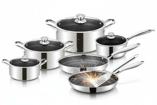 10 Piece Stainless Steel Cookware Set
