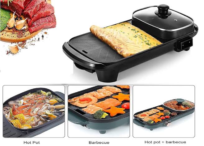 2-in-1 Electrical Hotpot + Barbecue Grill